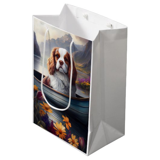 Cavalier King op een peddel: Een Schilderachtig av Medium Cadeauzakje (Voorkant Gekanteld)