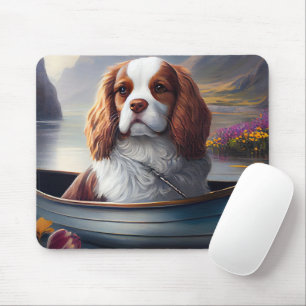 Cavalier King op een peddel: Een Schilderachtig av Muismat