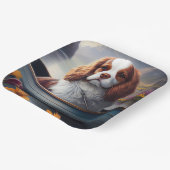 Cavalier King op een peddel: Een Schilderachtig av Papieren Bordje (Gebogen)