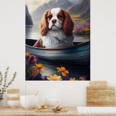 Cavalier King op een peddel: Een Schilderachtig av Poster (Keuken)