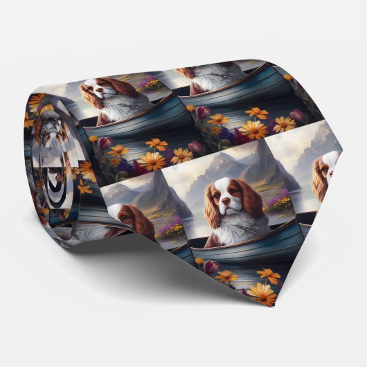 Cavalier King op een peddel: Een Schilderachtig av Stropdas (Opgerold)