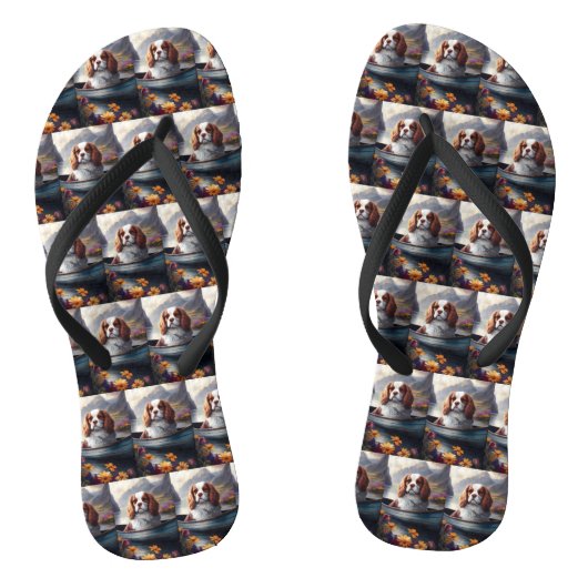 Cavalier King op een peddel: Een Schilderachtig av Teenslippers (Voetbed)