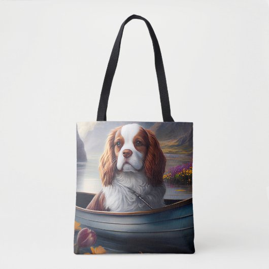 Cavalier King op een peddel: Een Schilderachtig av Tote Bag (Voorkant)