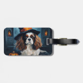 Cavalier King pompoenen Halloween eng Bagagelabel (Achterkant horizontaal)