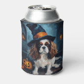 Cavalier King pompoenen Halloween eng Blikjeskoeler (Blikje Achterkant)