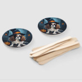 Cavalier King pompoenen Halloween eng Handwaaier (Niet-gemonteerd)