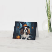 Cavalier King pompoenen Halloween eng Kaart (Voorkant)