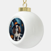 Cavalier King pompoenen Halloween eng Keramische Bal Ornament (Rechts)