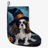 Cavalier King pompoenen Halloween eng Kleine Kerstsok (Voorkant)