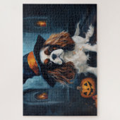 Cavalier King pompoenen Halloween eng Legpuzzel (Verticaal)