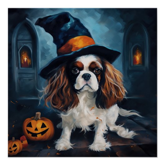 Cavalier King pompoenen Halloween eng Perfect Poster (Voorkant)