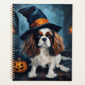 Cavalier King pompoenen Halloween eng Planner (Voorkant)