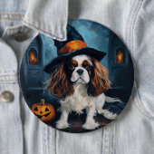 Cavalier King pompoenen Halloween eng Ronde Button 6,0 Cm (In situ)
