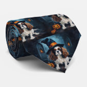Cavalier King pompoenen Halloween eng Stropdas (Opgerold)