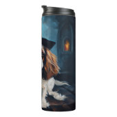 Cavalier King pompoenen Halloween eng Thermosbeker (Geroteerd rechts)