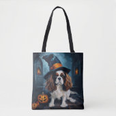 Cavalier King pompoenen Halloween eng Tote Bag (Voorkant)