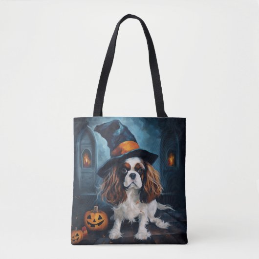 Cavalier King pompoenen Halloween eng Tote Bag (Voorkant)