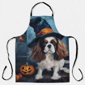 Cavalier King Pompoenen Halloween Griezelen Schort (Voorkant)