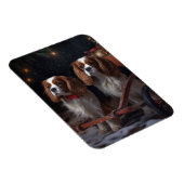 Cavalier King Sneeuw Slede Kerst Decoratie   Magneet (Rechterzijde)