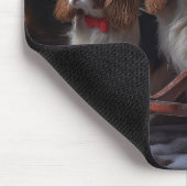 Cavalier King Sneeuw Slede Kerst Decoratie   Muismat (Hoek)