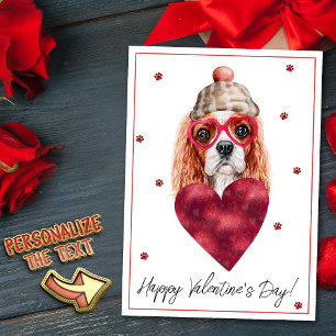Cavalier King Spaniel Hondenliefhebber Valentijns  Feestdagenkaart