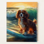 Cavalier King Strand Surfen Schilderij Planner (Achterkant)