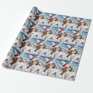 Cavalier King Winter Wonderland Kerstvreugde Cadeaupapier