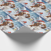 Cavalier King Winter Wonderland Kerstvreugde Cadeaupapier (Hoek)