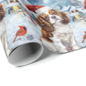 Cavalier King Winter Wonderland Kerstvreugde Cadeaupapier (Rol Hoek)