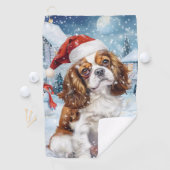 Cavalier King Winter Wonderland Kerstvreugde Golfhanddoek (Insitu)