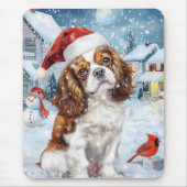 Cavalier King Winter Wonderland Kerstvreugde Muismat (Voorkant)