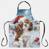 Cavalier King Winter Wonderland Kerstvreugde Schort (Voorkant)
