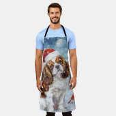 Cavalier King Winter Wonderland Kerstvreugde Schort (Gedragen)