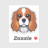 Cavalier koning charles hoofd sticker (Vel)