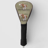 Cavalier-koning-charles-spaniel blenheim houdt van golfheadcover (Voorkant)