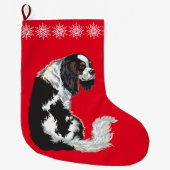 cavalier koning charles spaniel grote kerstsok (Voorkant)