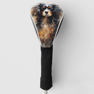 Cavalier Koning Charles Spaniel Hond in de wind 00 Golfheadcover
