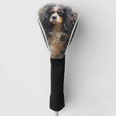 Cavalier Koning Charles Spaniel Hond in de wind 00 Golfheadcover (Voorkant)