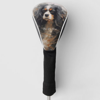 Cavalier Koning Charles Spaniel Hond in de wind 00 Golfheadcover