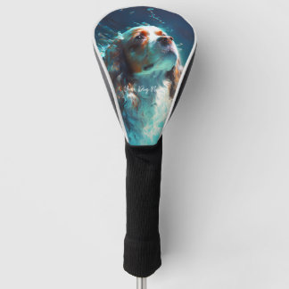 Cavalier Koning Charles Spaniel hond zwemmen 002 Golfheadcover