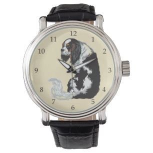 cavalier koning charles spaniel horloge