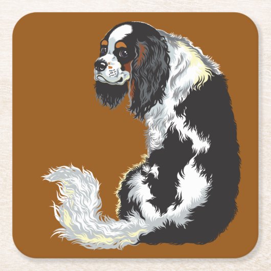 cavalier koning charles spaniel kartonnen onderzetters (Voorkant)
