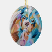 Cavalier koning charles spaniel kerstversiering keramisch ornament (Rechts)