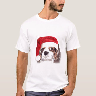 Cavalier koning Charles Spaniel Santa t shirt