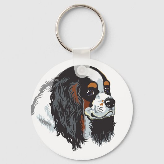 cavalier koning charles spaniel sleutelhanger (Voorkant)