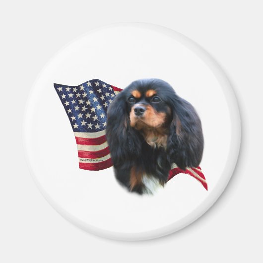 Cavalier Koning Charles Spaniel Vlag - Magneet (Voorkant)