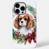 Cavalier Koning Kerstkrans Feestelijke Pup Case-Mate iPhone Case (Achterkant)