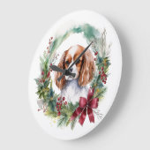 Cavalier Koning Kerstkrans Feestelijke Pup Grote Klok (Hoek)