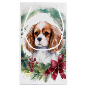 Cavalier Koning Kerstkrans Feestelijke Pup Klein Cadeauzakje (Achterkant)