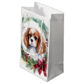 Cavalier Koning Kerstkrans Feestelijke Pup Klein Cadeauzakje (Achterkant Gekanteld)